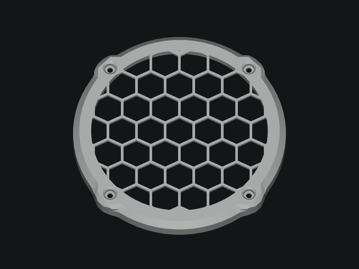 Honeycomb Grill for Kicker 6.5-inch Speakers — blank model rendering