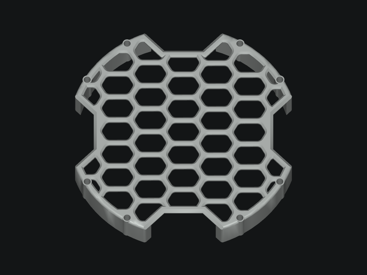 Grill for Kicker 8-inch Passive Radiators — blank model rendering