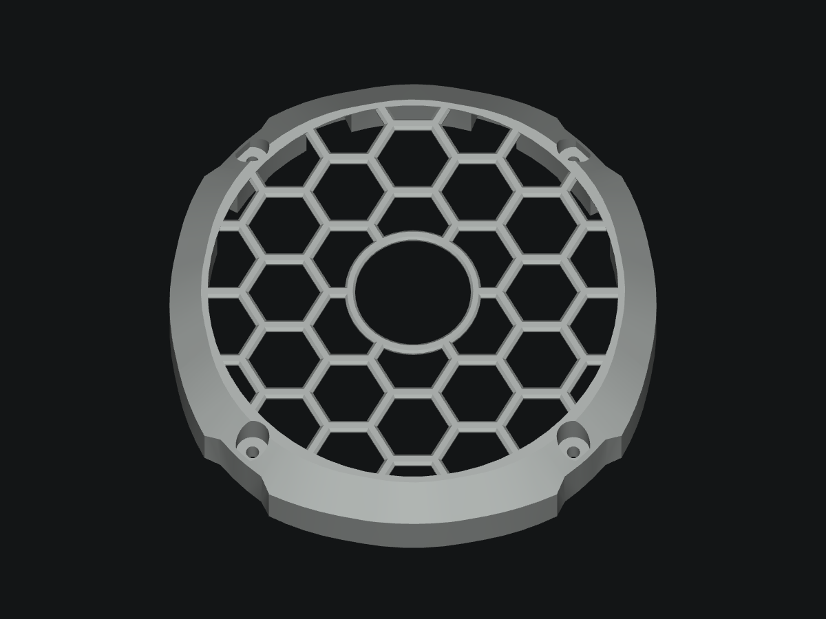 Honeycomb Grill for Kicker KM8 Speakers — blank model rendering
