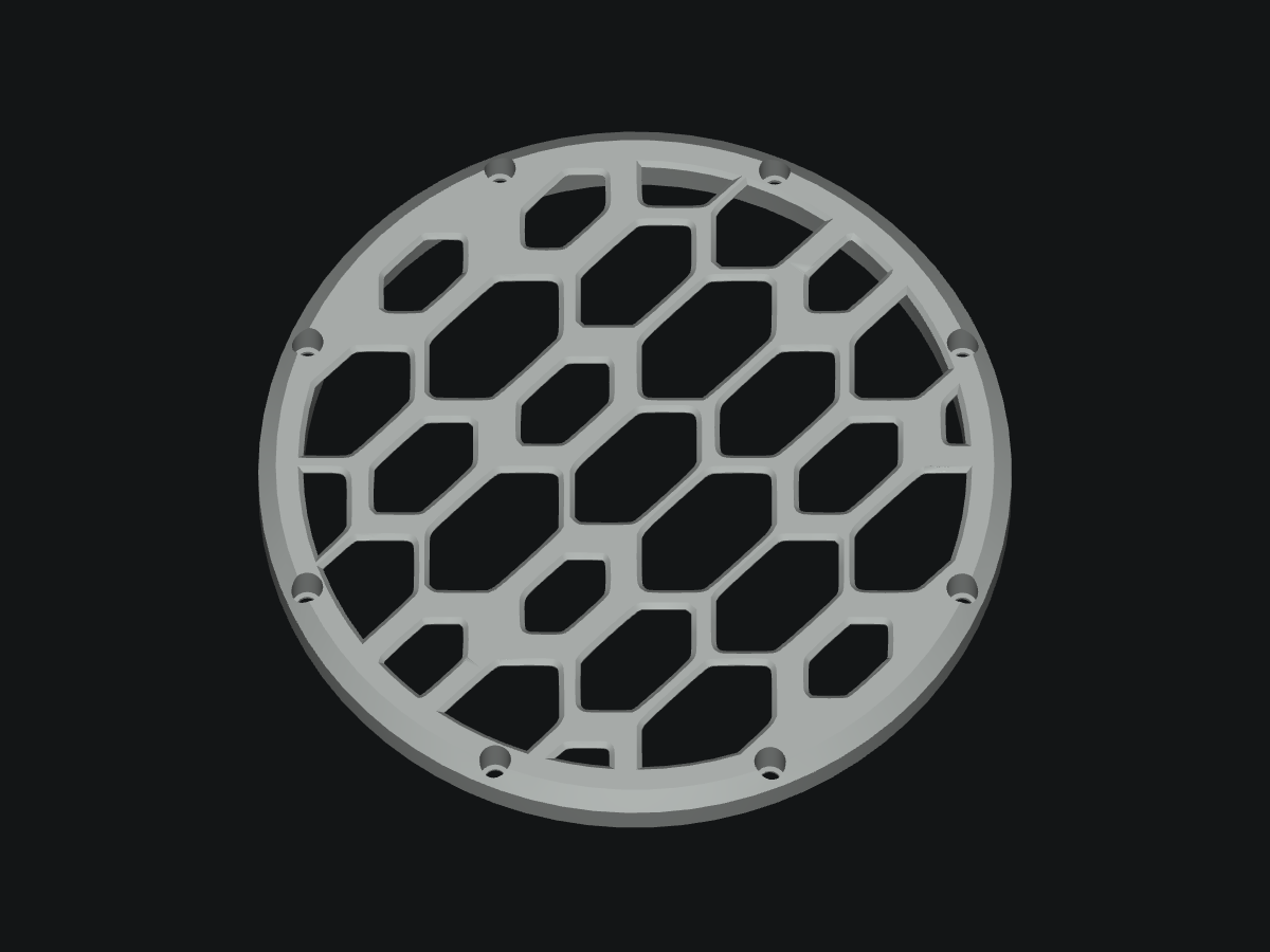 Honeycomb Grill for Rockville 8-inch Subwoofers — blank model rendering