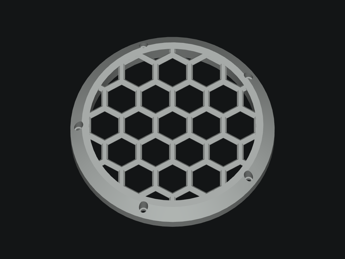 Grill for Dayton 6.5-inch Passive Radiators — blank model rendering