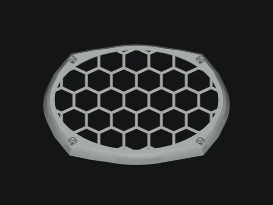Honeycomb Grill for DS18 6×9 Speakers - blank model rendering
