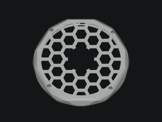 Honeycomb Grill for GaleForce F1 8-inch Speakers - blank model rendering