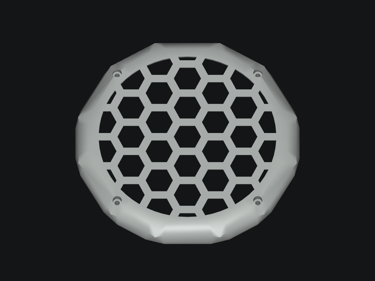 8-inch grill — blank model rendering
