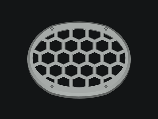 5×7 Honeycomb Speaker Grill - blank model rendering