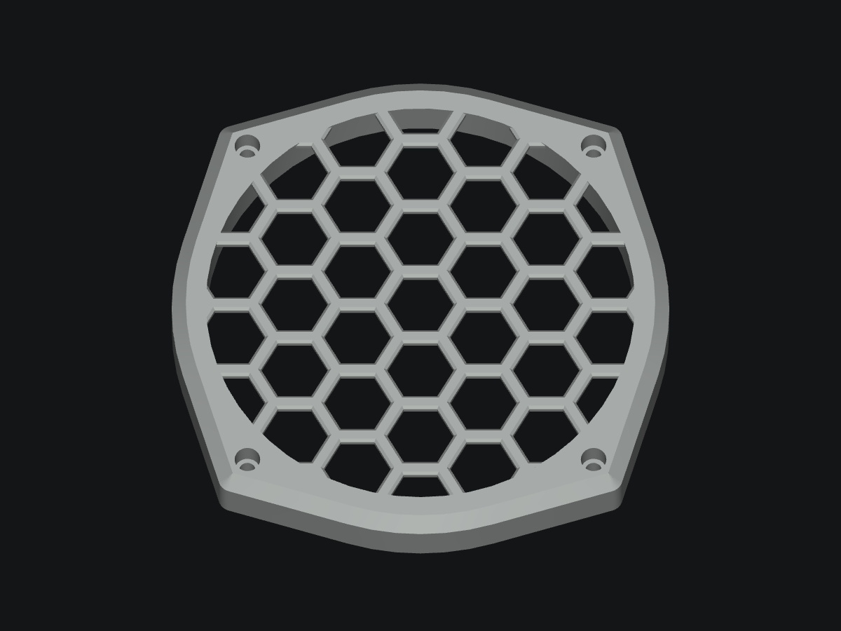 Honeycomb Grill for JL 5.25-inch Speakers — blank model rendering