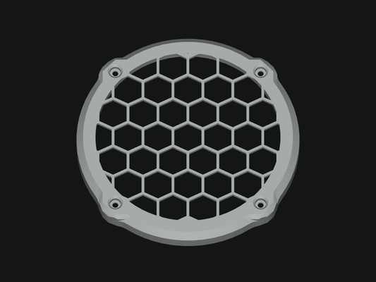Honeycomb Grill for Kicker 6.5-inch Speakers - blank model rendering