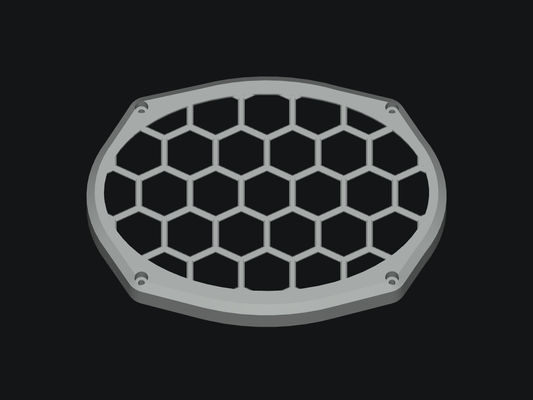 Honeycomb Grill for Kicker 6×9 Speakers - blank model rendering