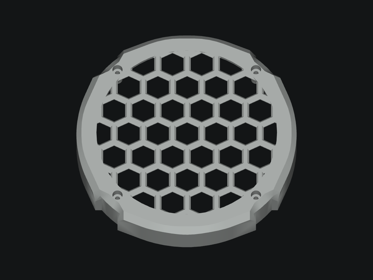 Kicker KM65 blank honeycomb grill rendering