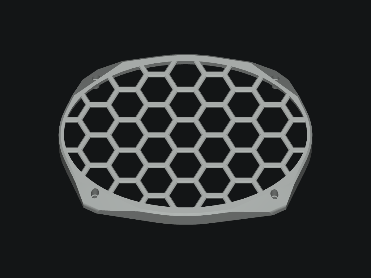 Honeycomb Grill for Memphis SRX 6×9 Speakers — blank model rendering