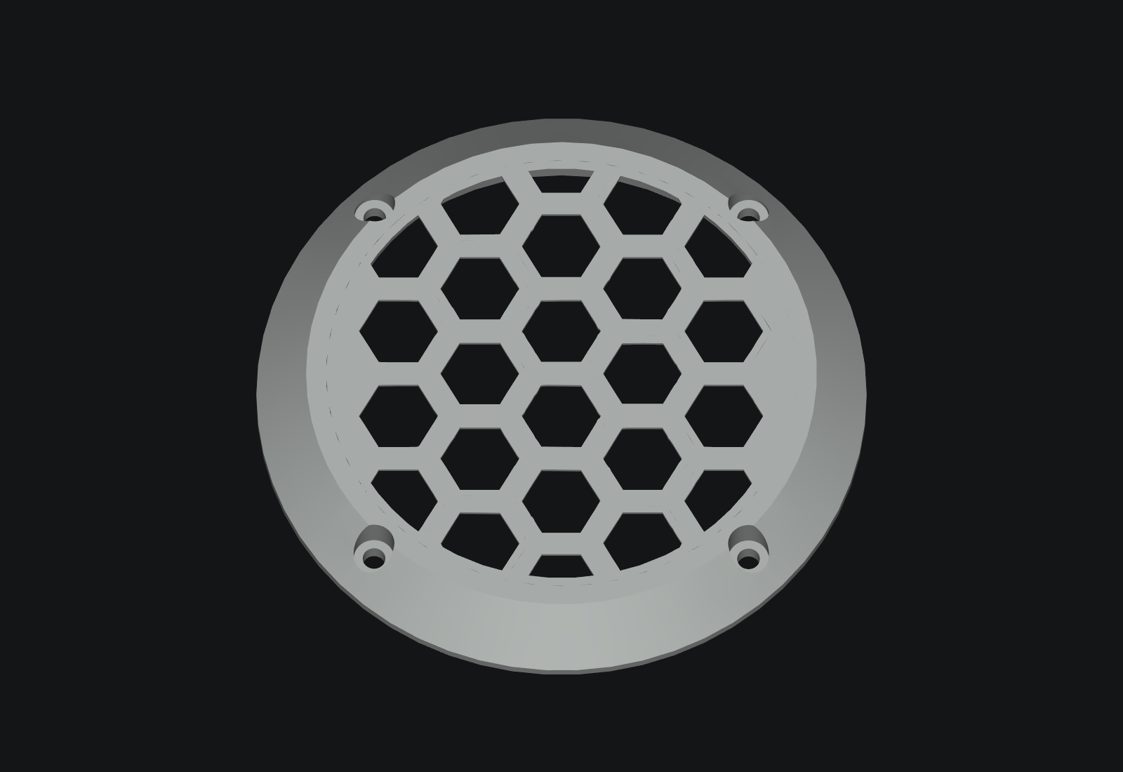 4-inch grill — blank model rendering