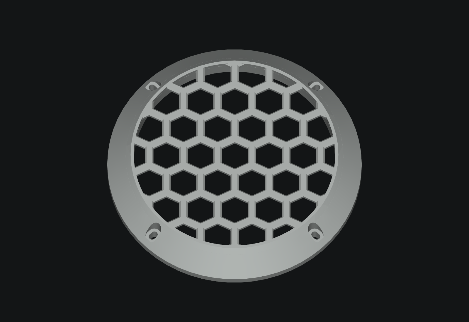 5.25-inch grill — blank model rendering