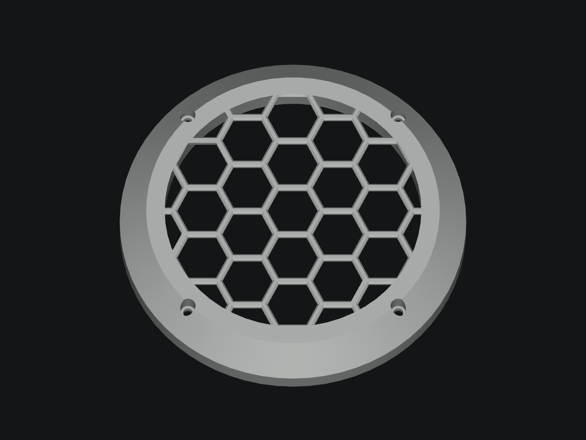 Honeycomb Grill for Polk 6.5-inch Speakers — blank model rendering