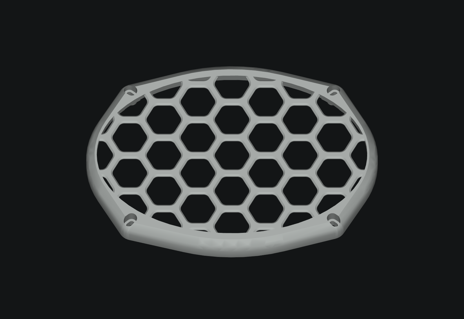 Honeycomb Grill for Polk 6×9 Speakers — blank model rendering