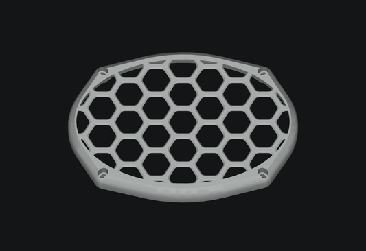 Honeycomb Grill for Polk 6×9 Speakers - blank model rendering