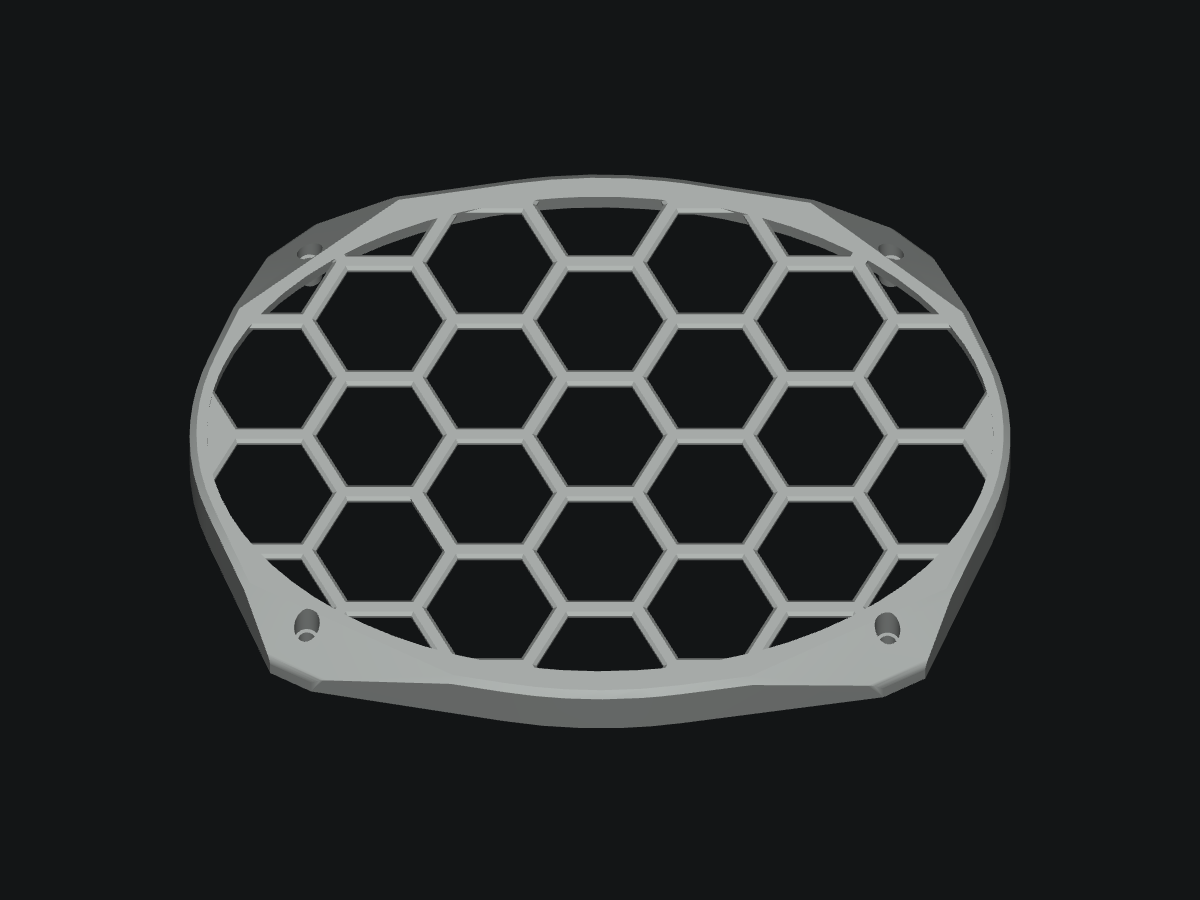 Honeycomb Grill for PRV 6×9 Speakers — blank model rendering