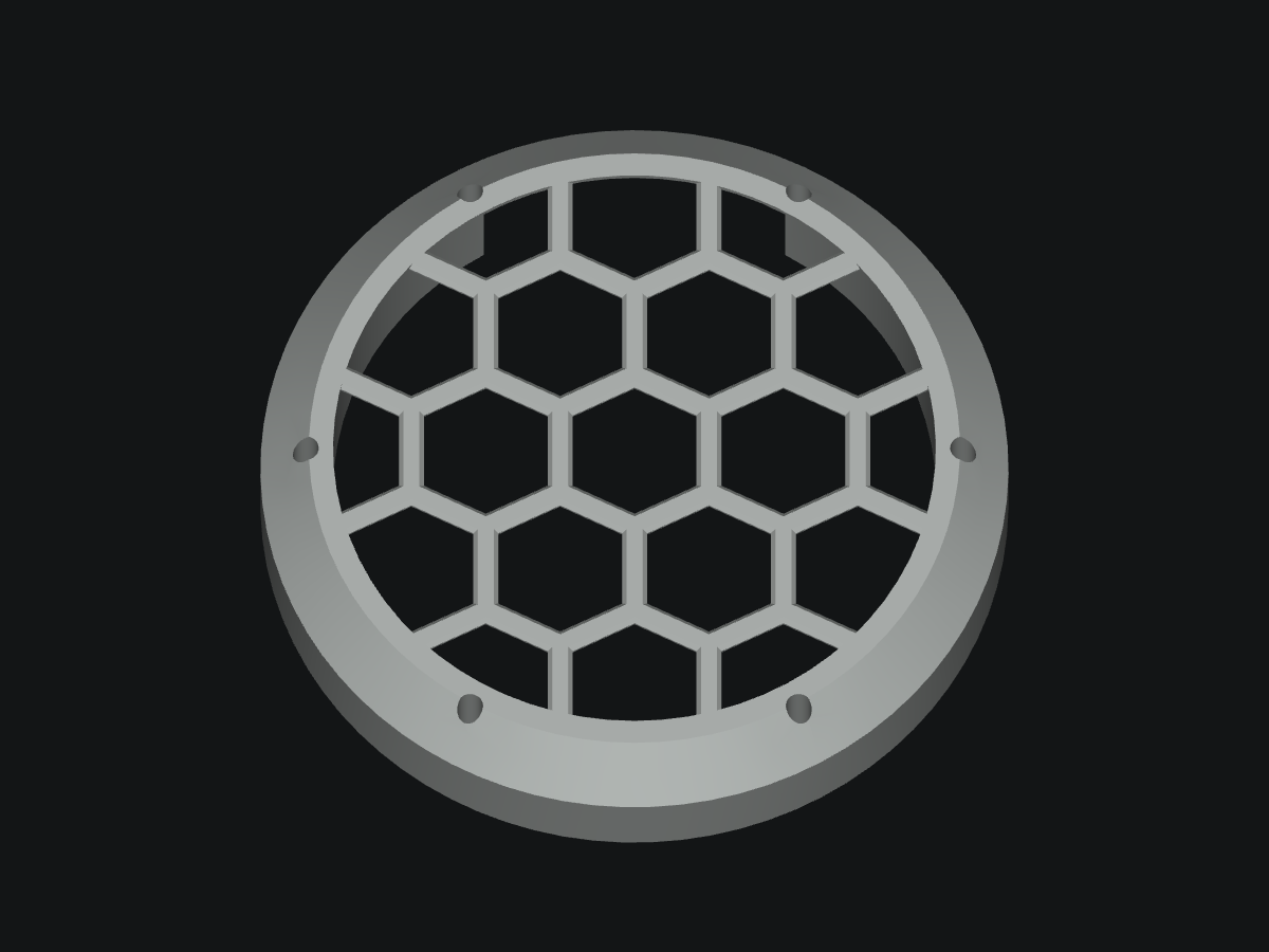 Honeycomb Grill for Sound Extreme 8-inch Speakers — blank model rendering